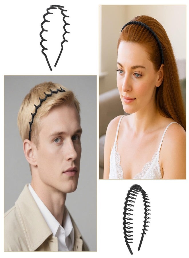 Hpmjz 5 Pcs Headband with Teeth Plastic Non-Slip Headband with Wavy Teeth Zigzag Headbands Fashion Effortless Hairband Accessory Shark Teeth Hair Comb Zig Zag Hair Hoop for Women Girls Men - Image 4